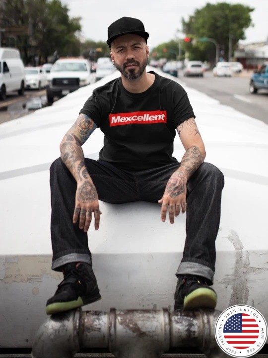 mockup of a middle aged tattooed