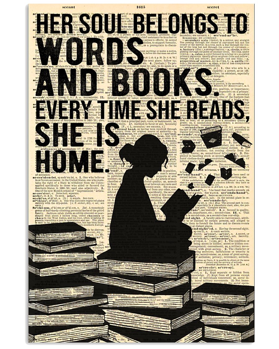 Reading her soul belongs to words and books poster