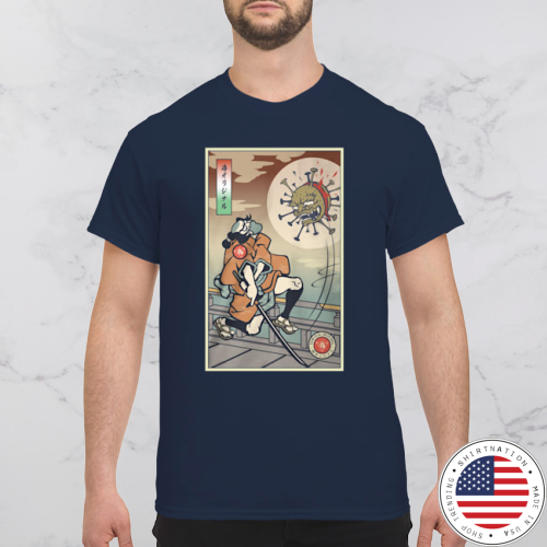 samurai corona covid shirt