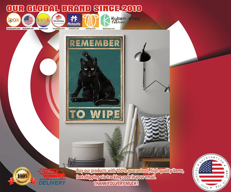 Remember to wipe cat poster