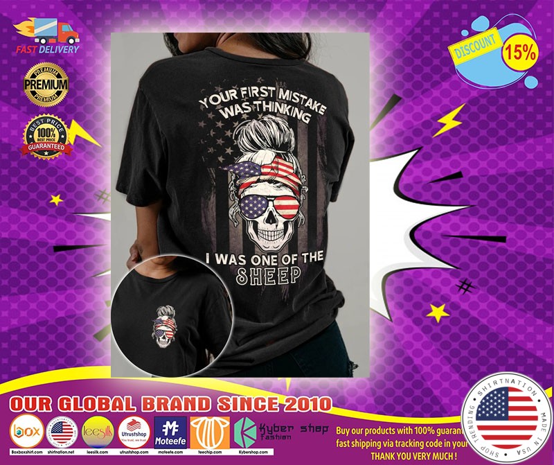 Skull American your first mistake was thinking I was one of the sheep 3D hoodie1