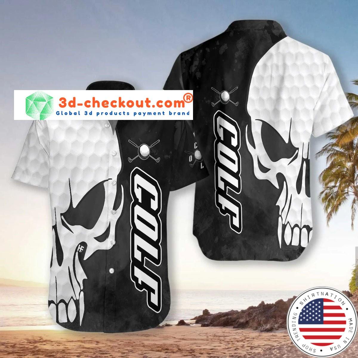 Skull Golf hawaiian shirt2