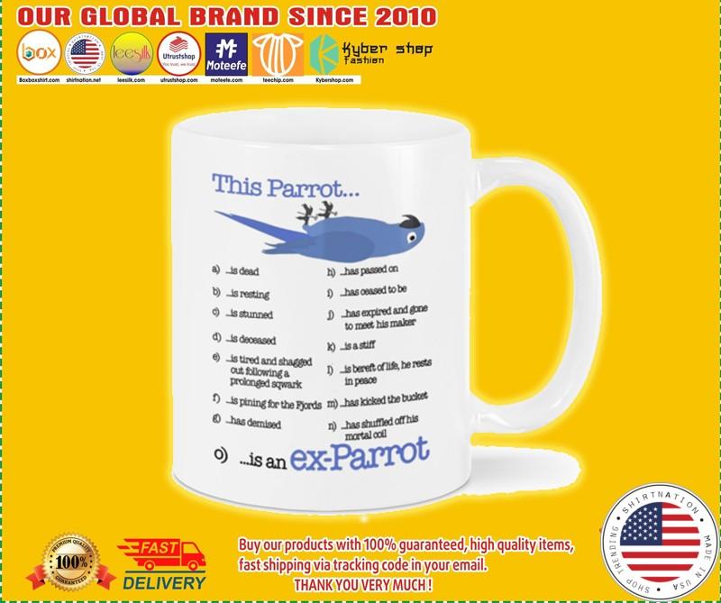 This is an ex parrot mug