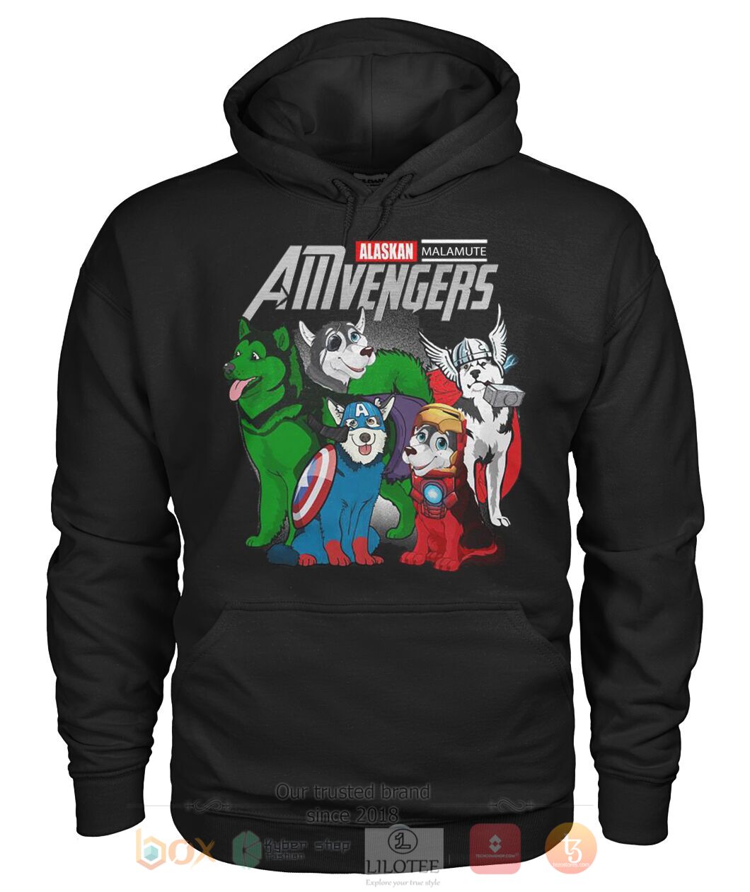 Alaskan malamute Amvengers 3D Hoodie Shirt 1