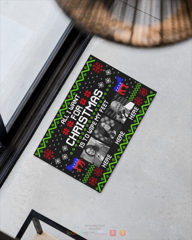 All I Want For Christmas Is to wipe my feet here Biden Doormat 1 2