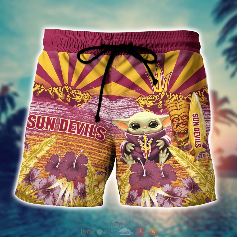 Arizona State Sun Devils NCAA Baby Yoda Hawaiian Shirt Shorts 1 2 3