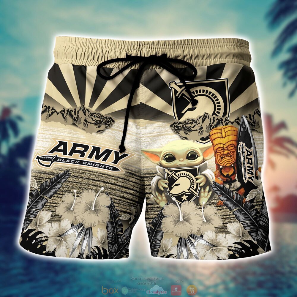 Army Black Knights NCAA Baby Yoda Hawaiian Shirt Shorts 1 2 3