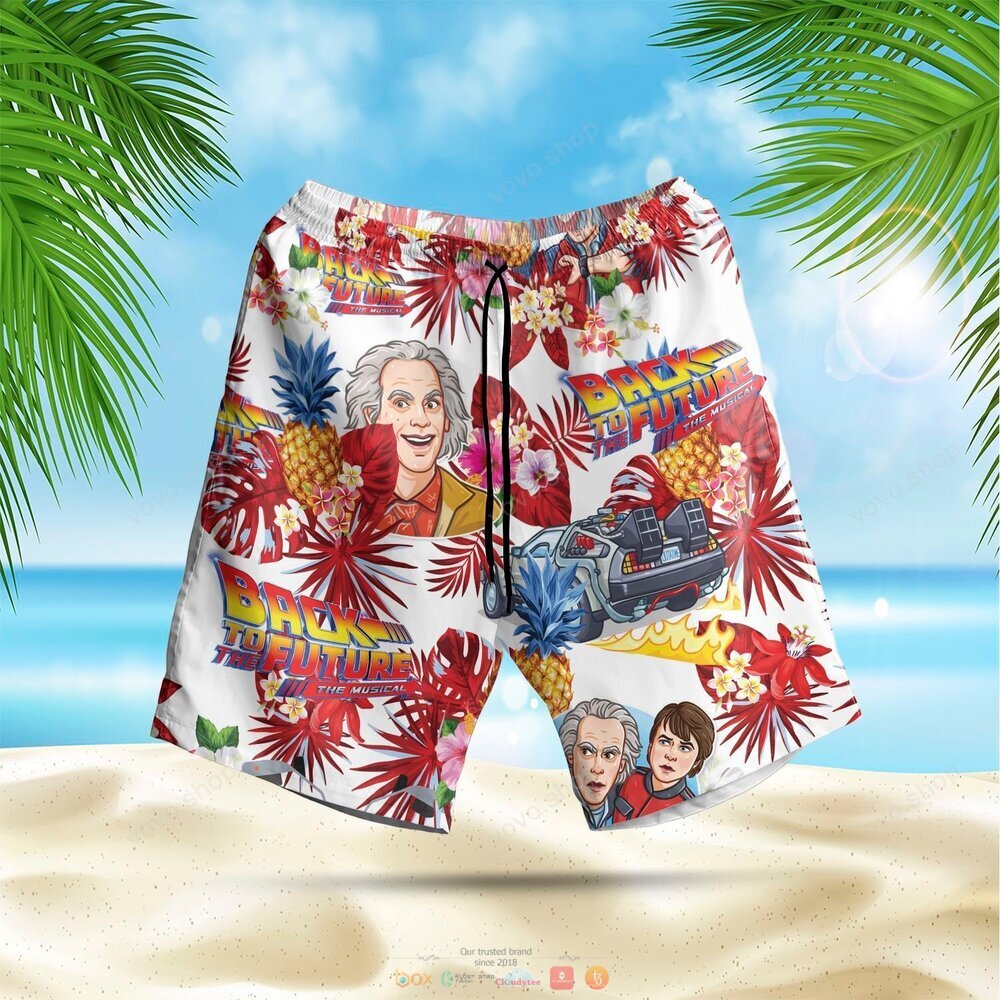 Back to the Future The Musical Hawaiian Shirt shorts 1