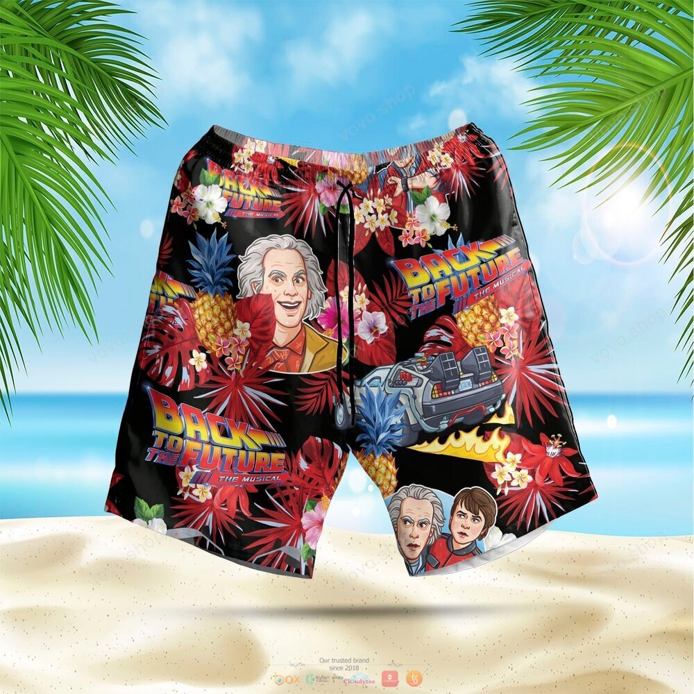 Back to the Future The Musical black pineapple Hawaiian Shirt shorts 1