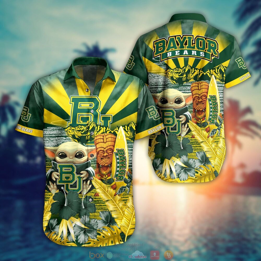 Baylor Bears NCAA Baby Yoda Hawaiian Shirt Shorts