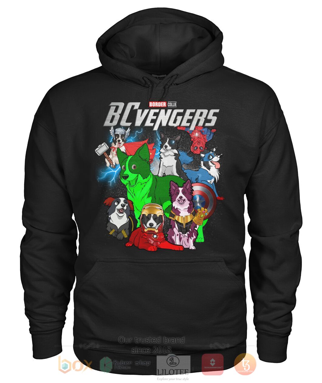 Border Collie Bcvengers 3D Hoodie Shirt 1