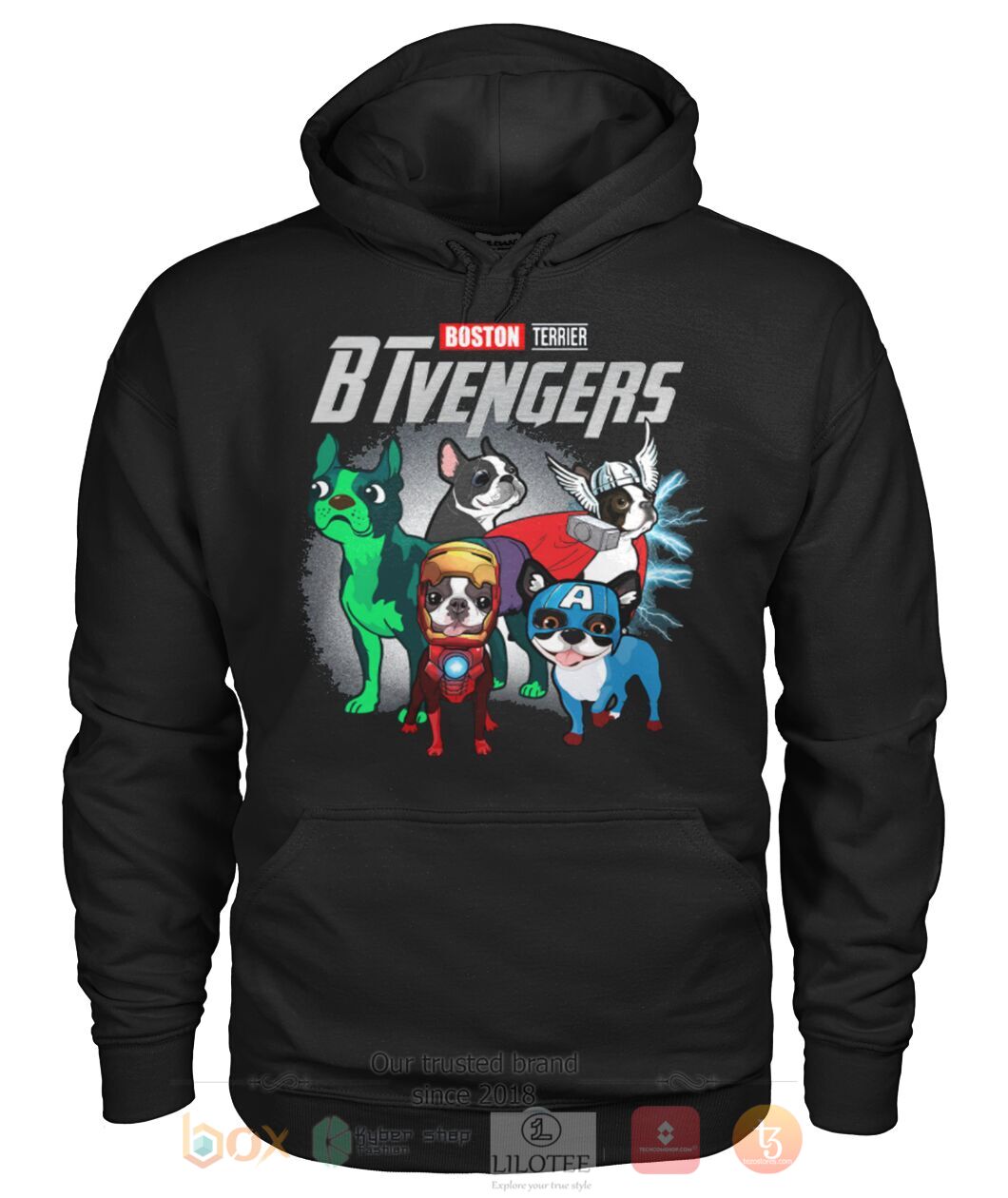 Boston Terrier Btvengers 3D Hoodie Shirt 1