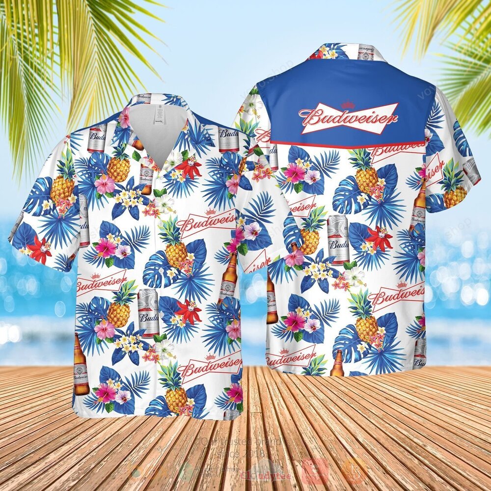 Budweiser Beer Hawaiian Shirt Short