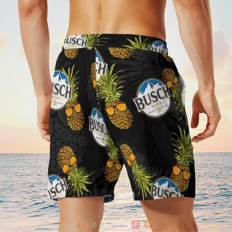 Busch Beer Pineapple Black Beach Short 1 2 3 4 5 6