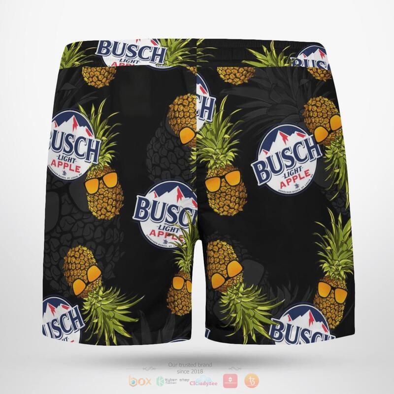 Busch Light Apple Pineapple Black Beach Short 1