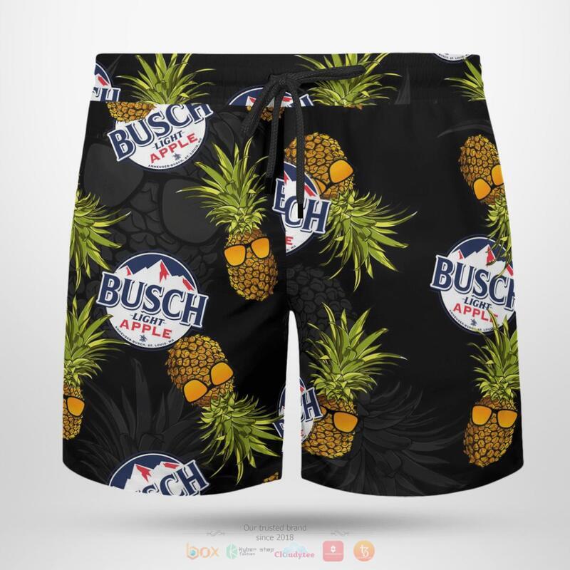 Busch Light Apple Pineapple Black Beach Short 1 2 3 4 5