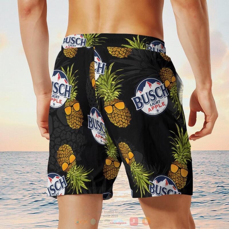 Busch Light Apple Pineapple Black Beach Short 1 2 3 4 5 6