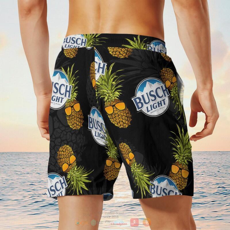 Busch Light Pineapple Black Beach Short 1 2 3 4 5 6