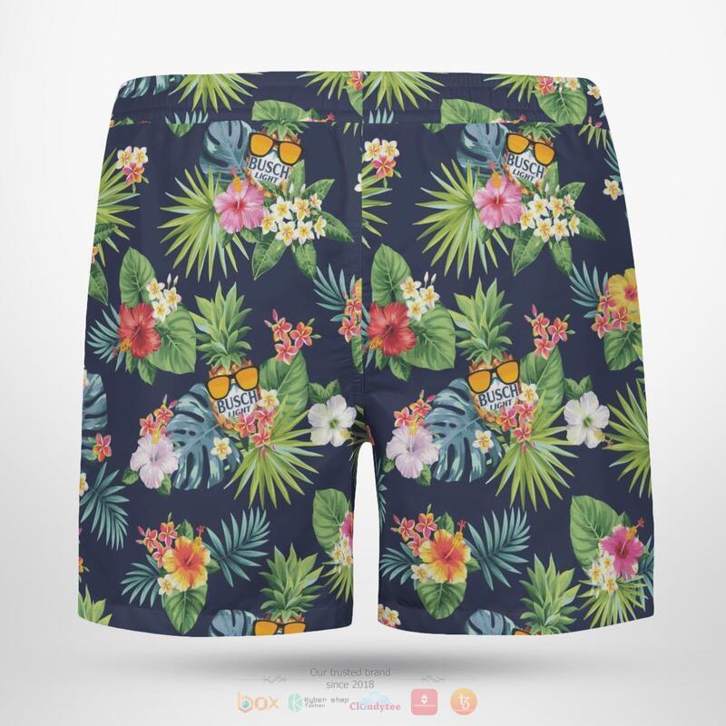 Busch Light Tropical Navy Beach Short 1