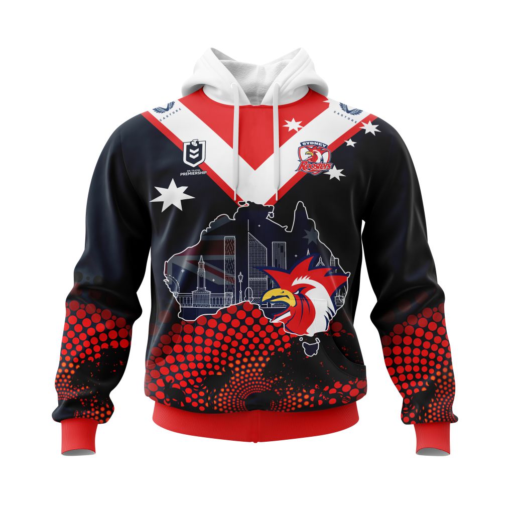 CUSTOM NRLAUSRoosters211230 000 hoodie front