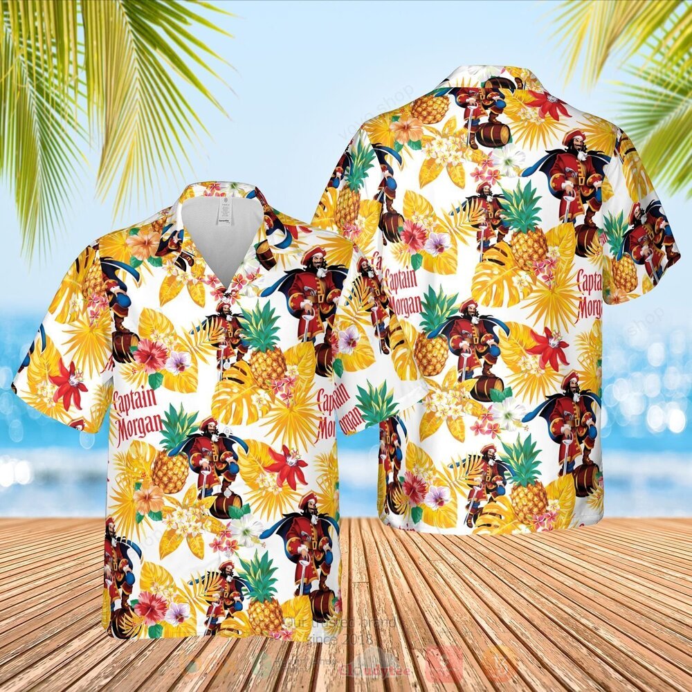 Captain Morgan Yellow Hawaiian Shirt Short