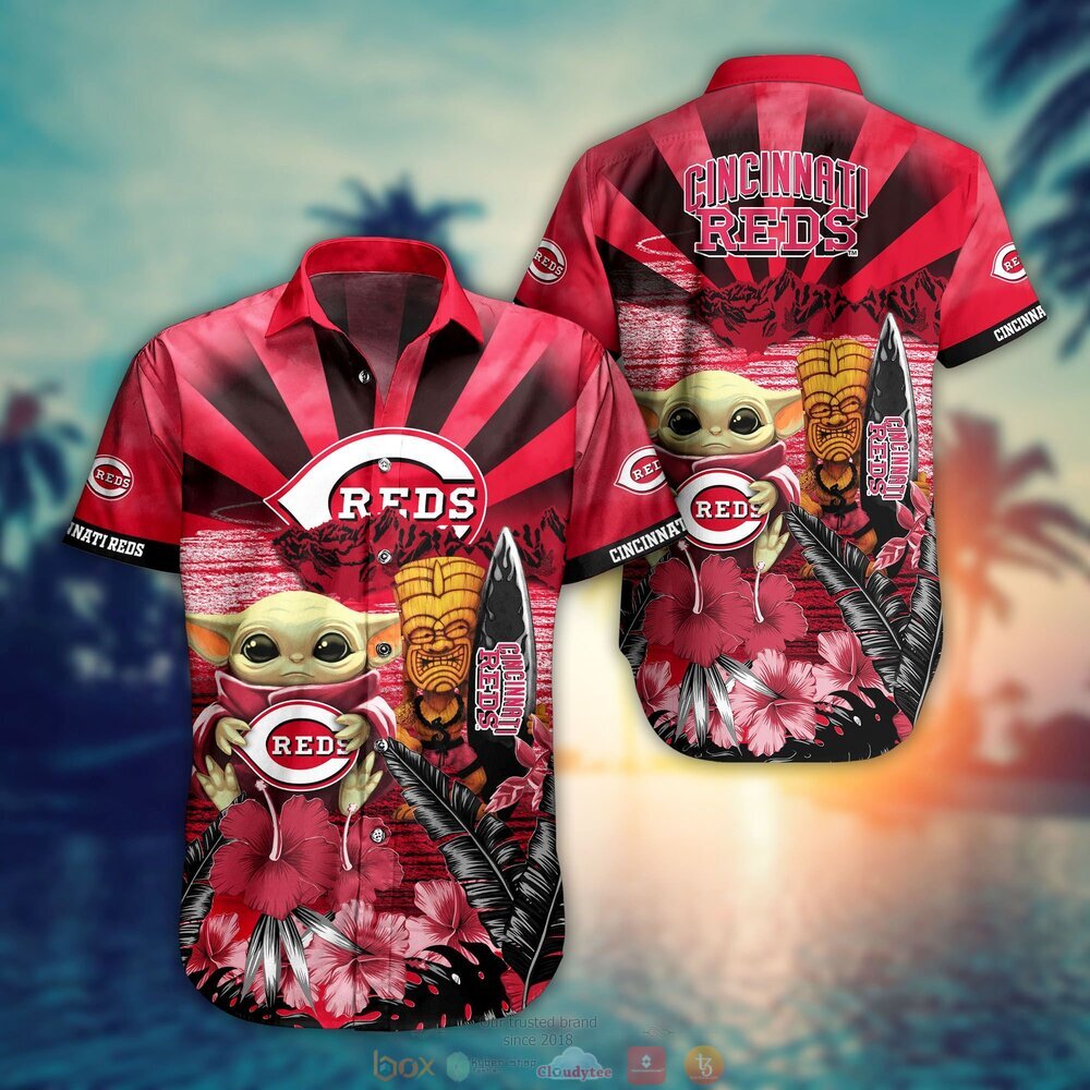 Cincinnati Reds MLB Baby Yoda Hawaiian Shirt Shorts