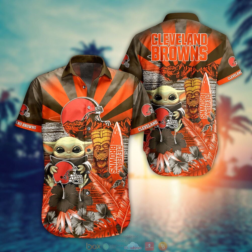 Cleveland Browns NFL Baby Yoda Hawaiian Shirt Shorts