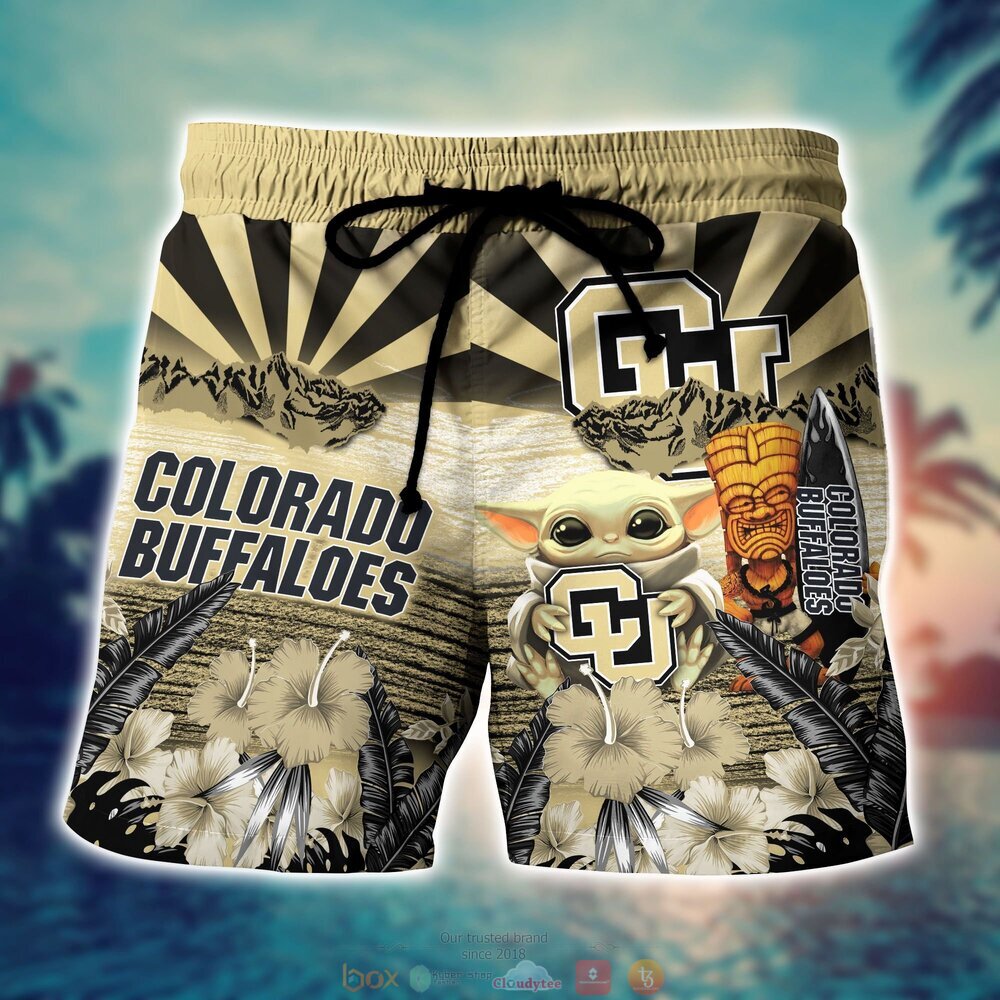 Colorado Buffaloes NCAA Baby Yoda Hawaiian Shirt Shorts 1 2 3