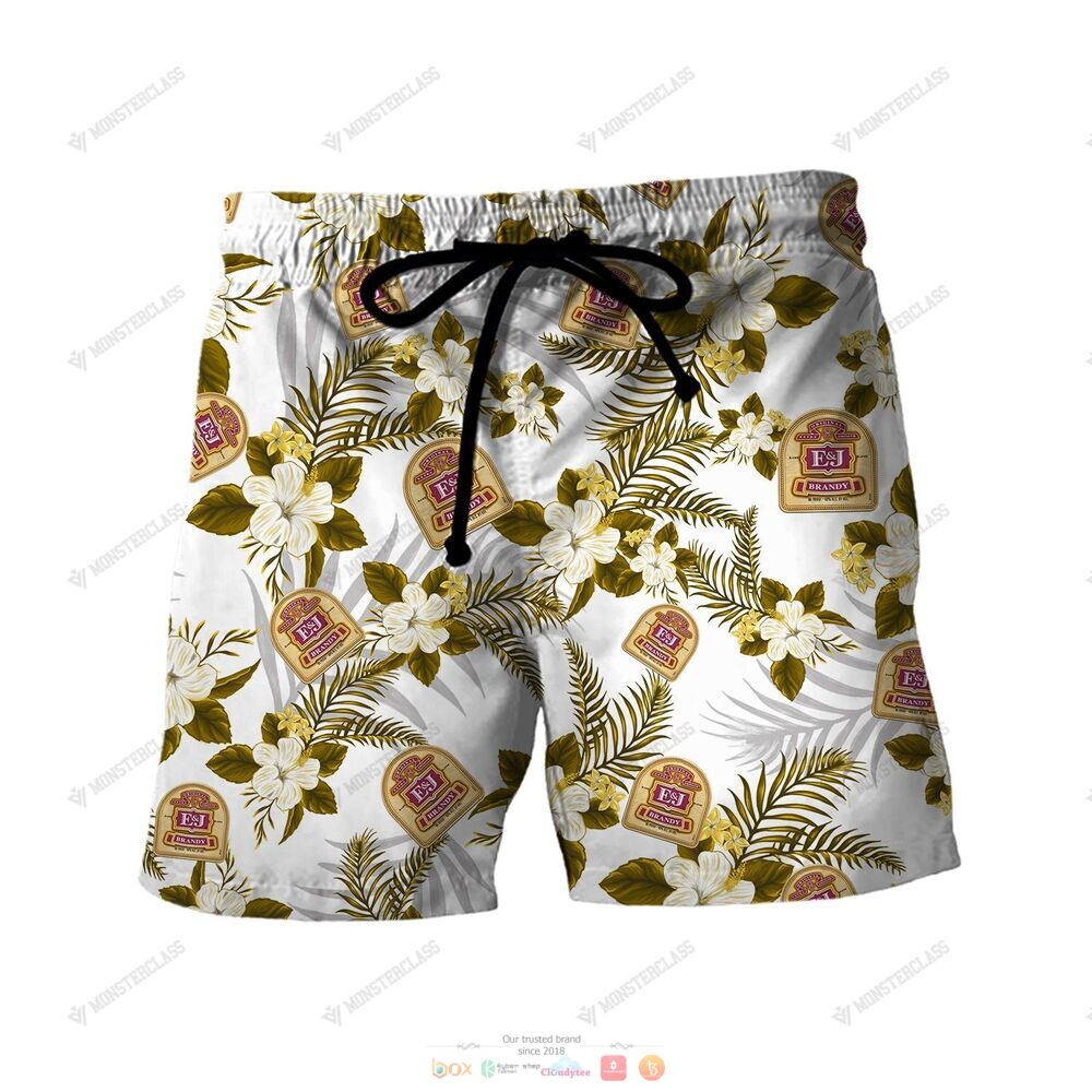 EJ Tropical Plant Hawaiian Shirt Shorts 1