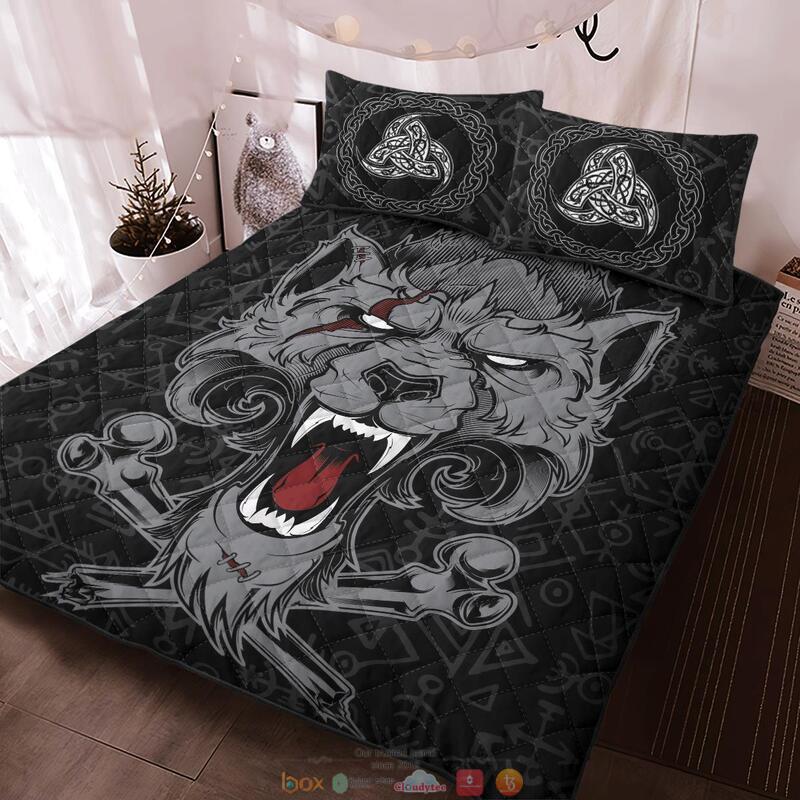 Fenrir Rune Viking Quilt Bedding Set 1