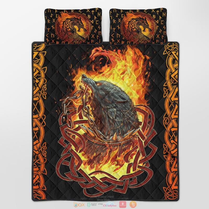 Fenrir was bound Fire Quilt Bedding Set 1