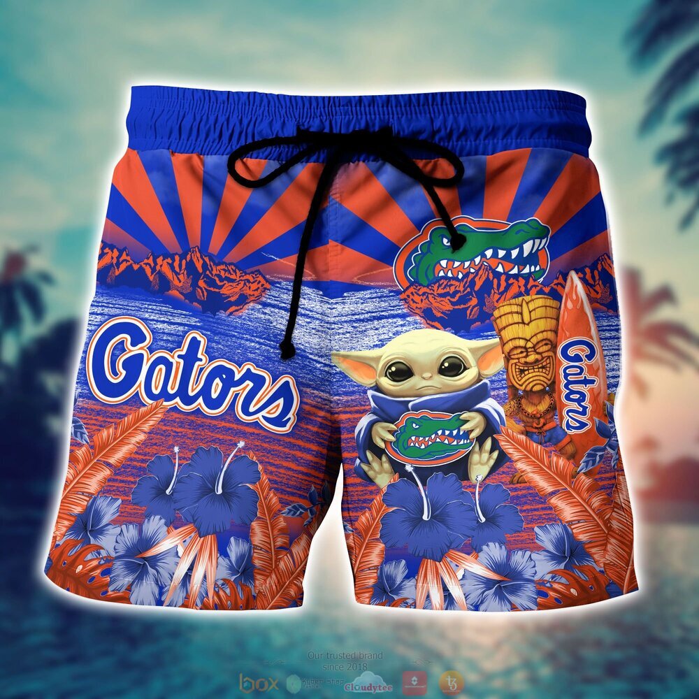 Florida Gators NCAA Baby Yoda Hawaiian Shirt Shorts 1 2 3