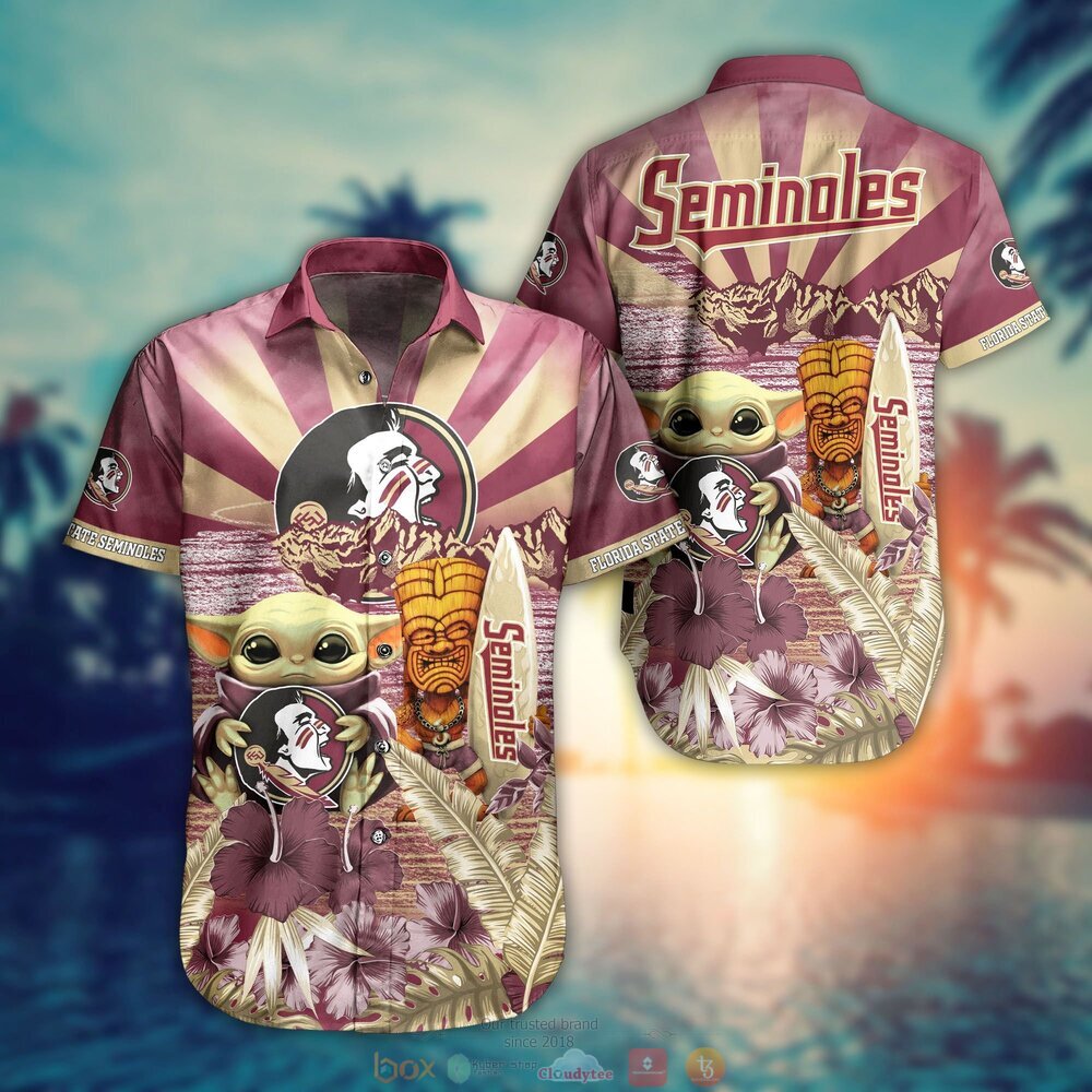 Florida State Seminoles NCAA Baby Yoda Hawaiian Shirt Shorts