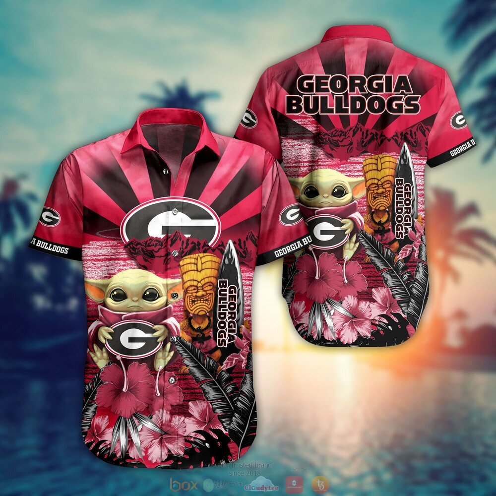 Georgia Bulldogs NCAA Baby Yoda Hawaiian Shirt Shorts