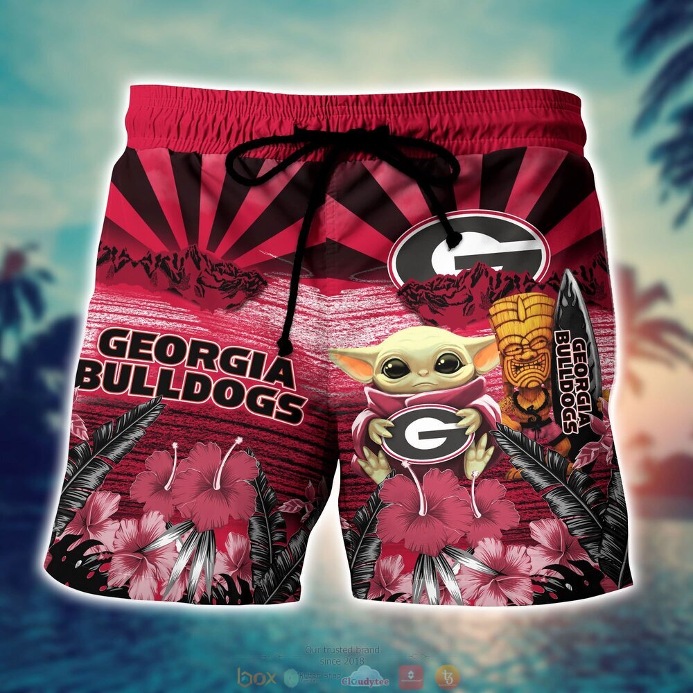 Georgia Bulldogs NCAA Baby Yoda Hawaiian Shirt Shorts 1 2 3