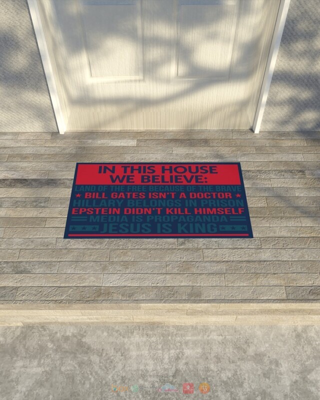 In this house we believe Jesus is King doormat 1 2 3