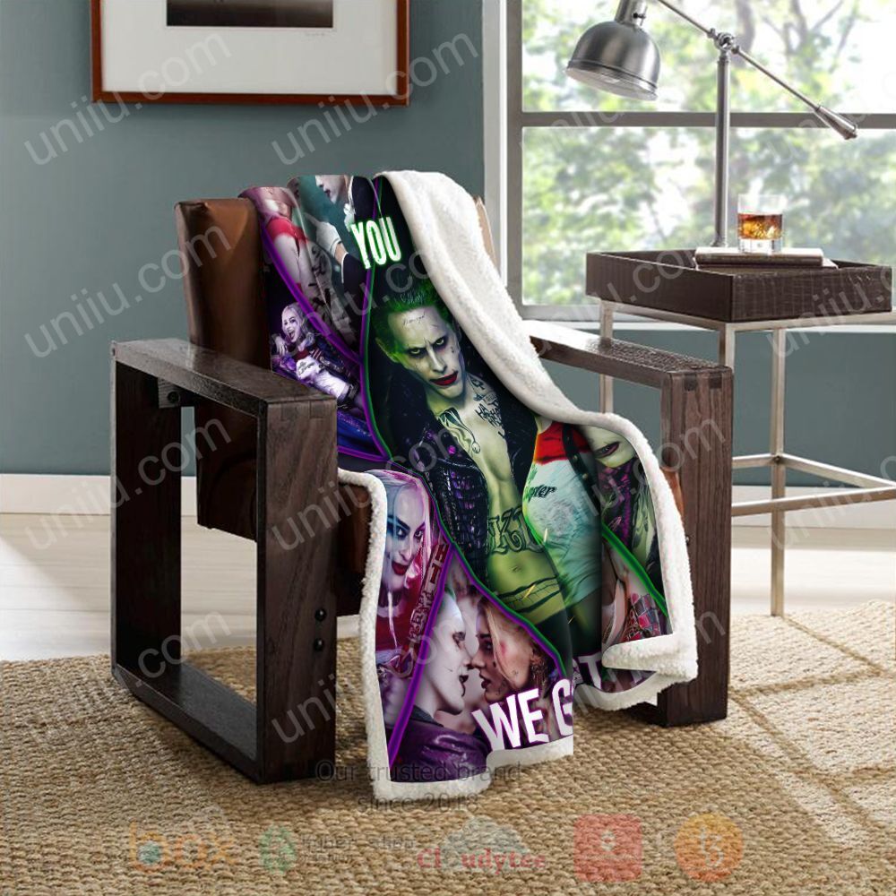 Joker and Harley Quinn You And Me We Got This Personalized Blanket 1 2 3 4 5