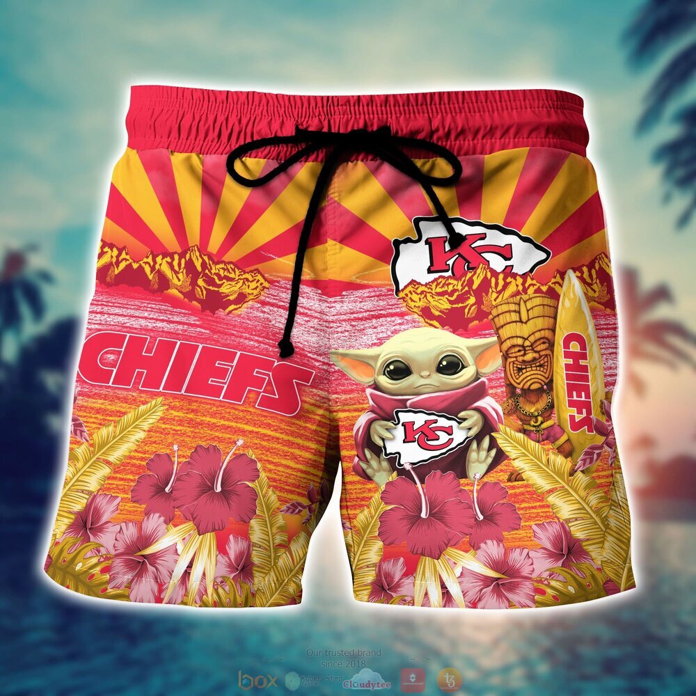 Kansas City Chiefs NFL Baby Yoda Hawaiian Shirt Shorts 1 2 3
