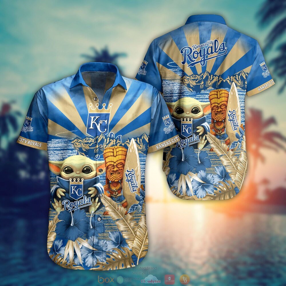 Kansas City Royals MLB Baby Yoda Hawaiian Shirt Shorts