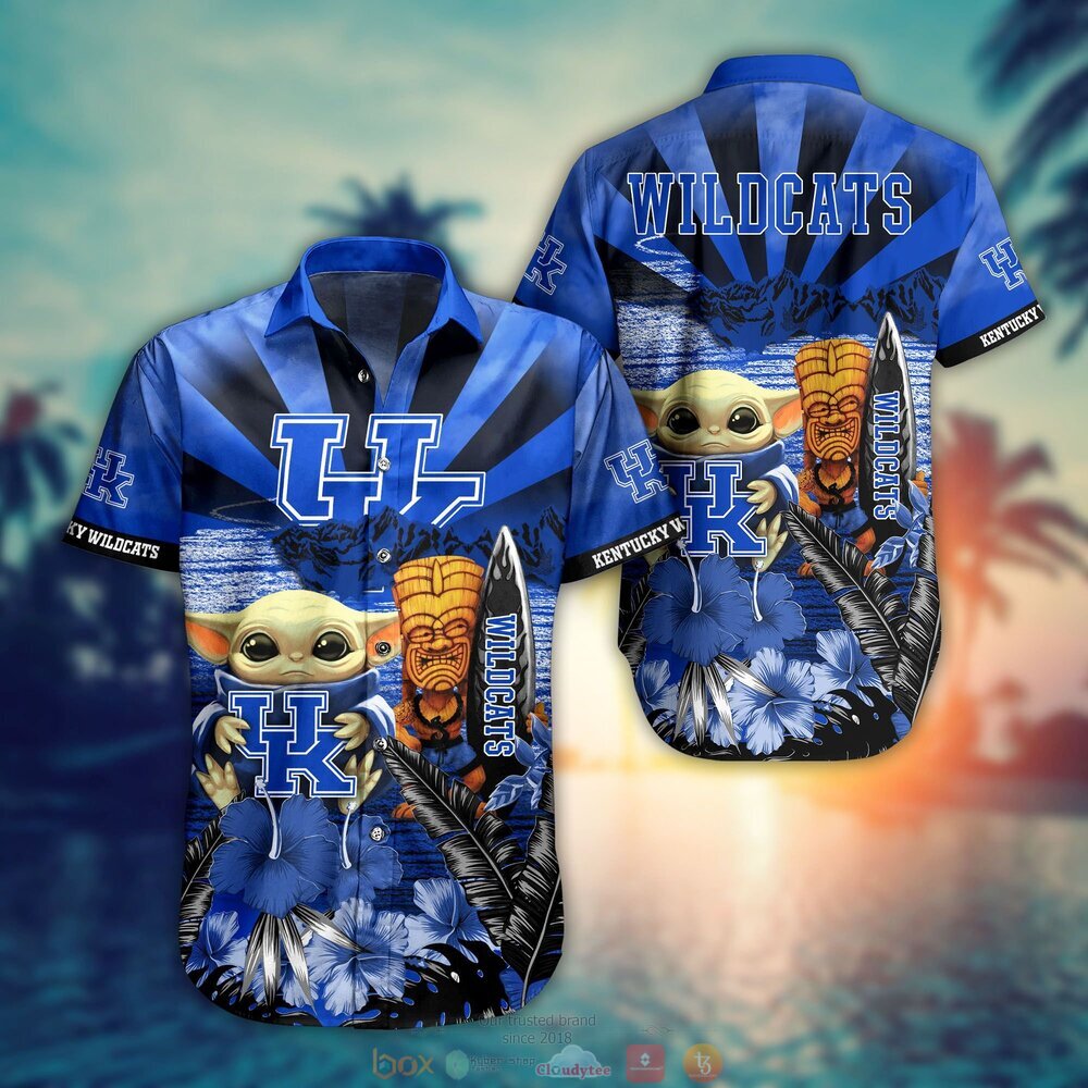 Kentucky Wildcats NCAA Baby Yoda Hawaiian Shirt Shorts