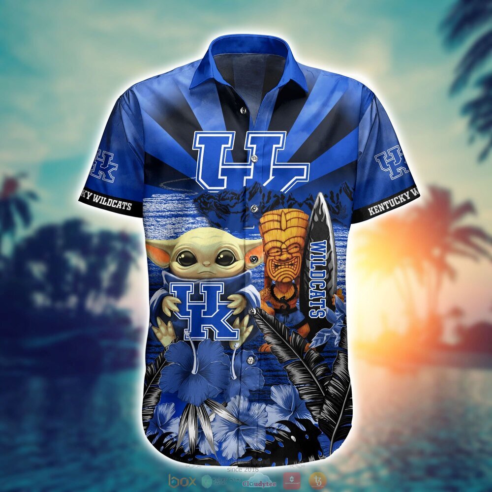 Kentucky Wildcats NCAA Baby Yoda Hawaiian Shirt Shorts 1