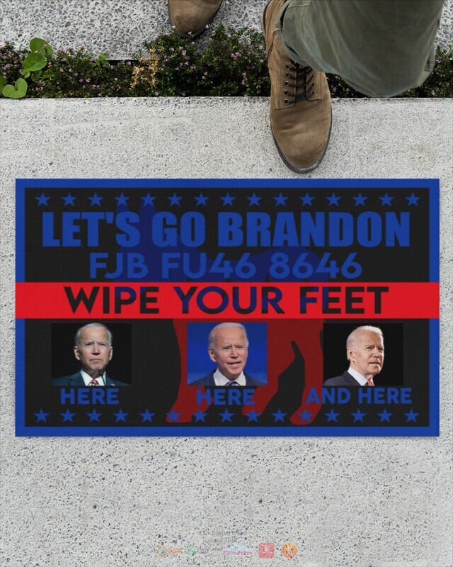 Lets go Brandon FJB FU46 8646 Wipe feet here doormat