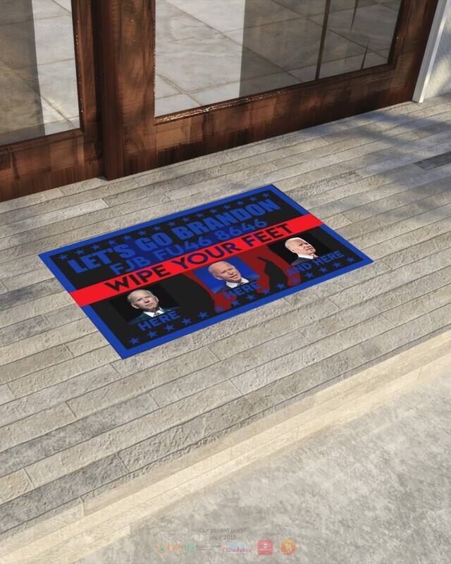 Lets go Brandon FJB FU46 8646 Wipe feet here doormat 1 2 3 4