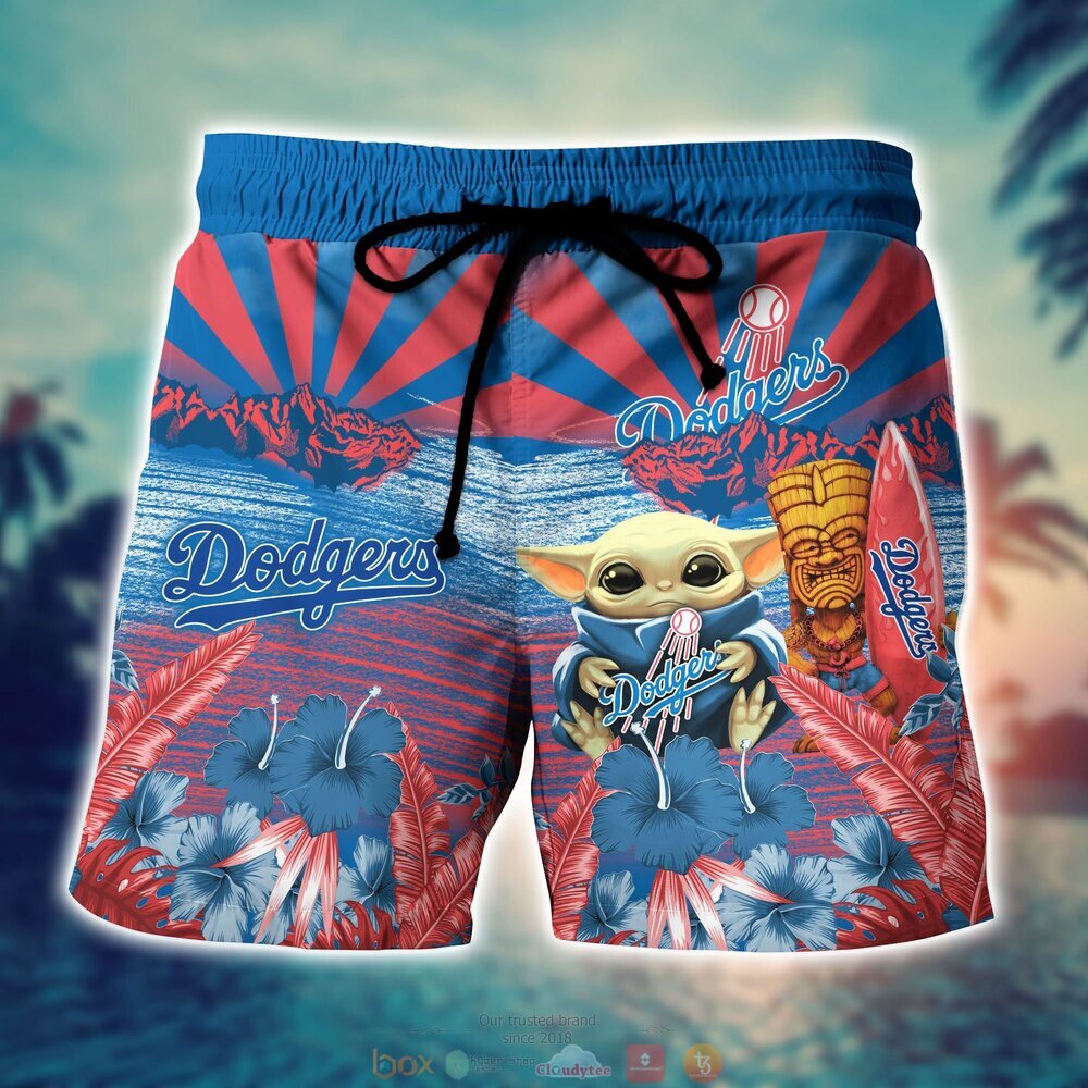 Los Angeles Dodgers MLB Baby Yoda Hawaiian Shirt Shorts 1 2 3
