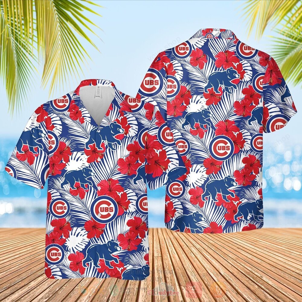 MLB Chicago Cubs Hawaiian Shirt Short 1