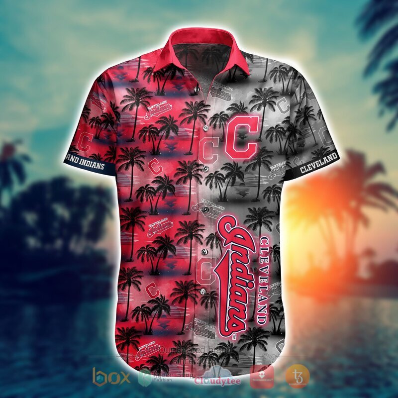 MLB Cleveland Indians Coconut Hawaiian shirt Short 1