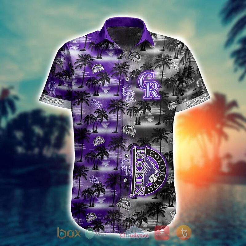 MLB Colorado Rockies Coconut Hawaiian shirt Short 1