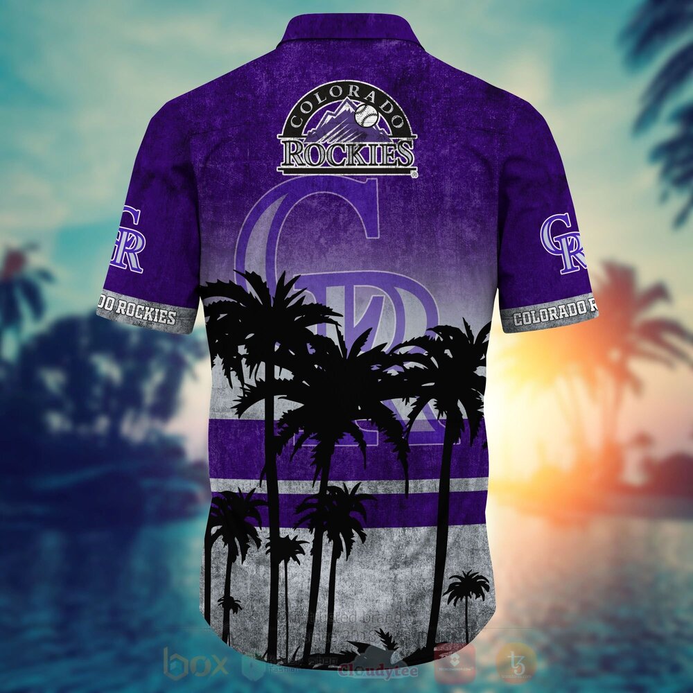 MLB Colorado Rockies Hawaiian Shirt Short 1 2 3