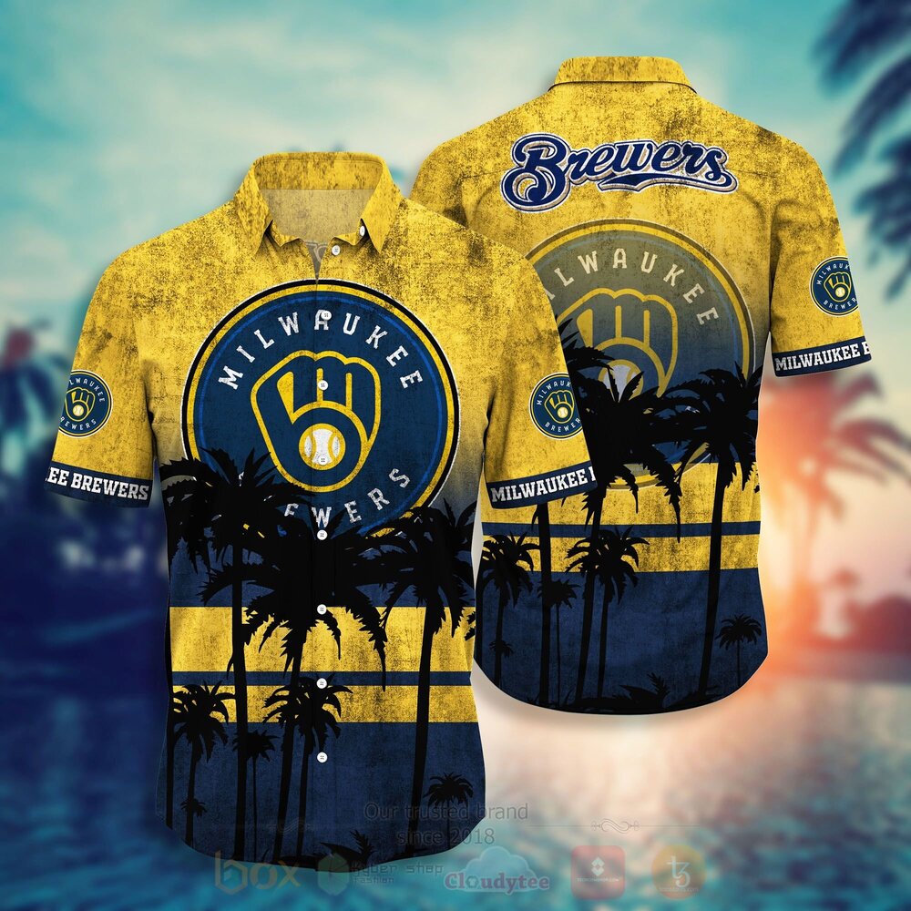 MLB Milwaukee Brewers Hawaiian Shirt Short