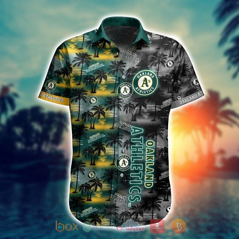 MLB Oakland Athletics Coconut Hawaiian shirt Short 1